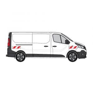 Alternative view of Kit Rouge-Blanc CL. A Standard - RENAULT Trafic H1 2P Tôlées (2021)